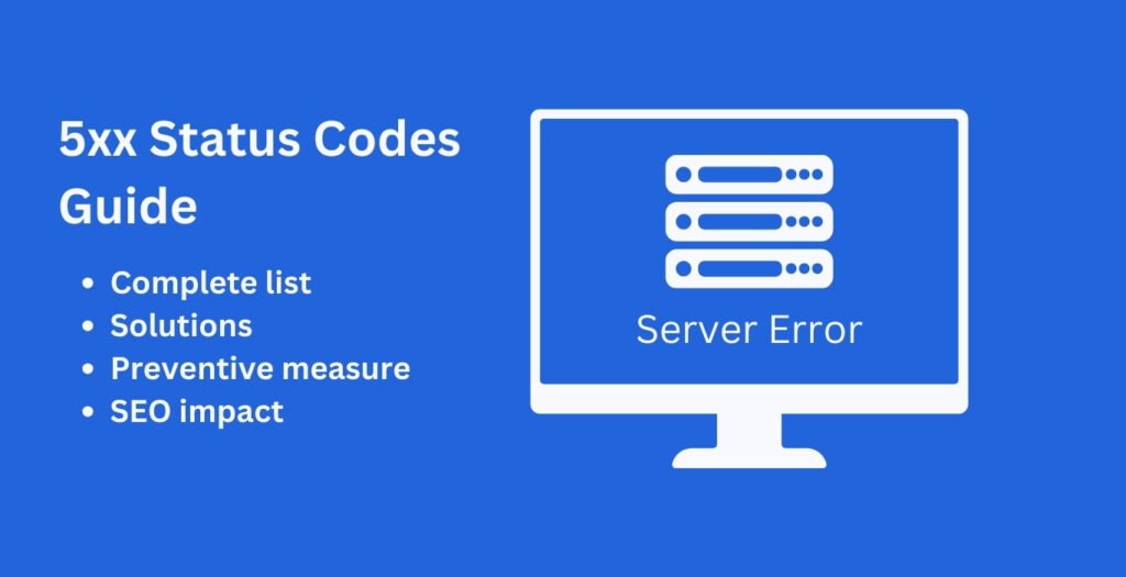 a screen displaying server error