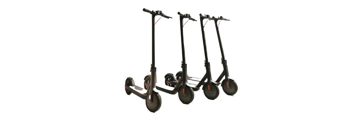 Electric Scooters in white background